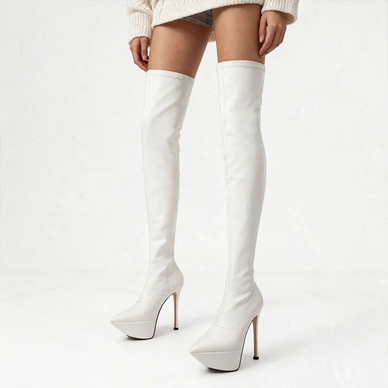 Zip Up Boots Short - Ronticool Women's Spring Over-Knee Boots Platform