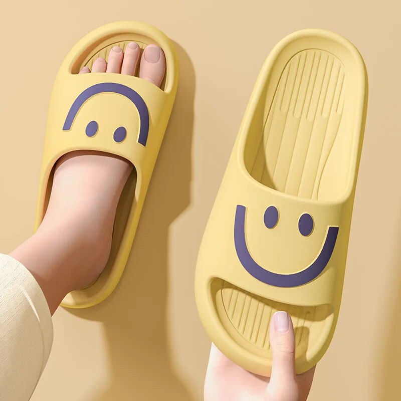 Women'S Shoes To Men'S - Smiley Face Cloud Slippers Women Men
