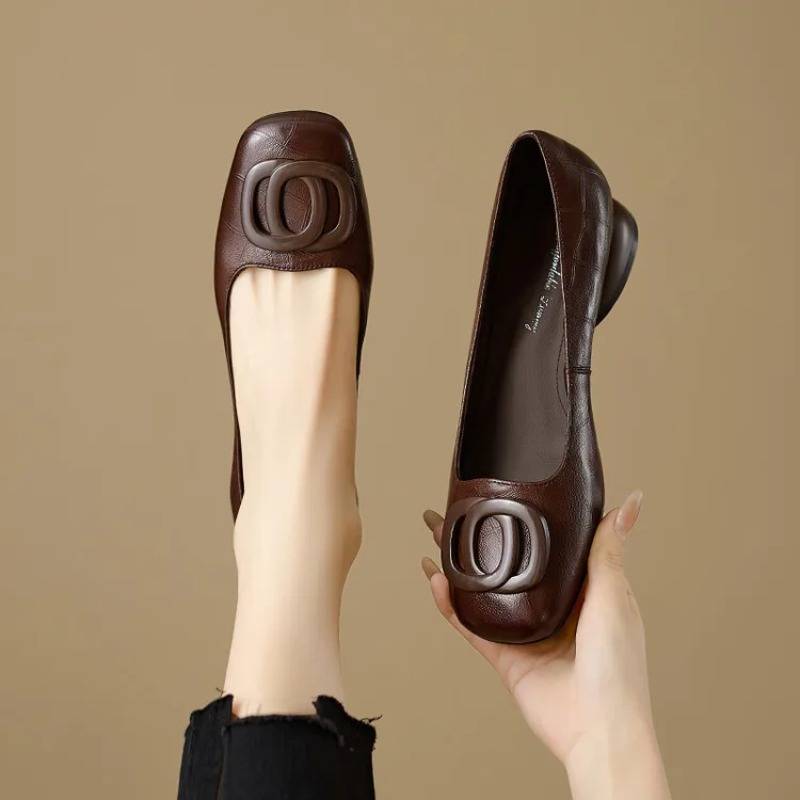 Women Shoes With Heels - French Style Women Shoes Pumps Leather