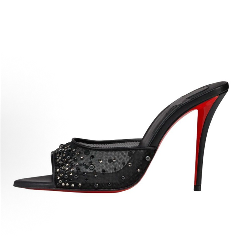 2026 Luxury Mesh Backless Mule - огляд і ціна Rhinestone Sandal Women