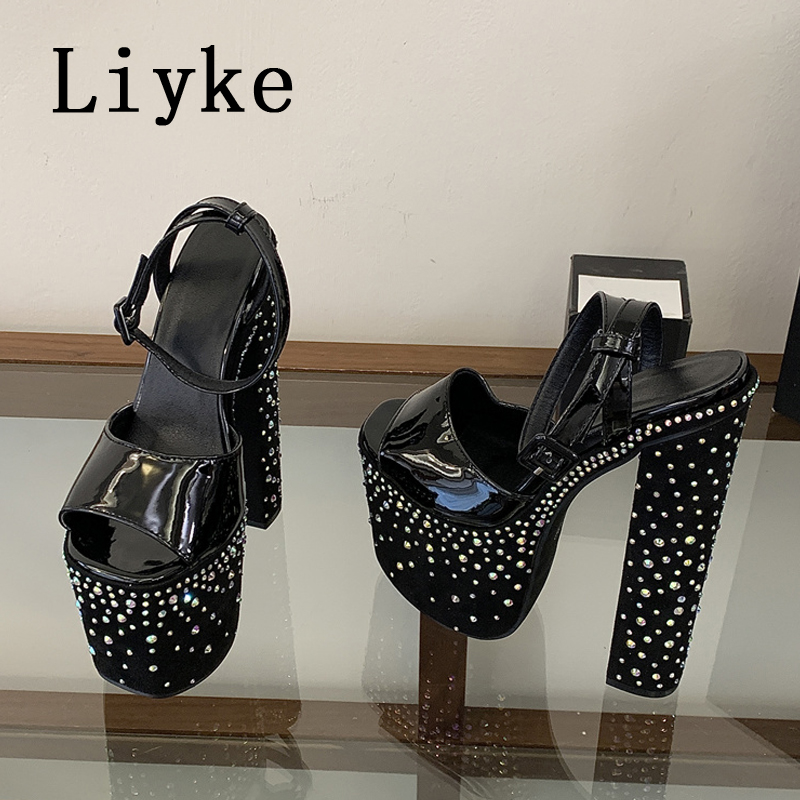 Liyke Fashion Crystal Rhinesto - огляд і ціна Rhinestone Sandal Women