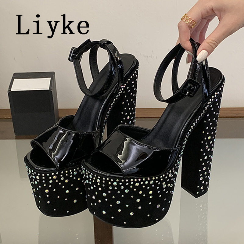 Liyke Fashion Crystal Rhinesto - огляд і ціна Rhinestone Sandal Women