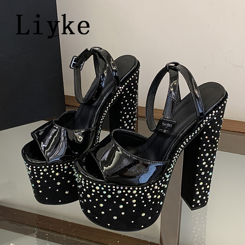 Liyke Fashion Crystal Rhinesto - огляд і ціна Rhinestone Sandal Women
