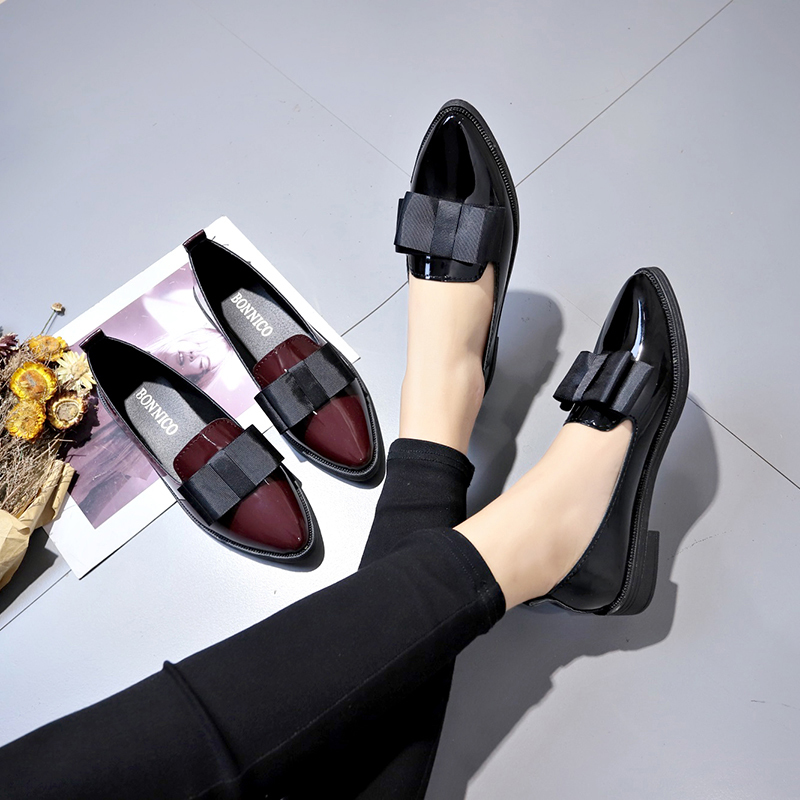 Black/ Wine Red Patent Leather - огляд і ціна Women Shoes With Heels