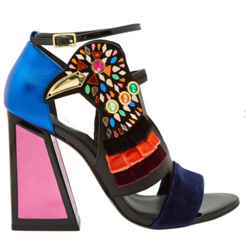 Colorful Rhinestone Bird Open  - огляд і ціна Rhinestone Sandal Women