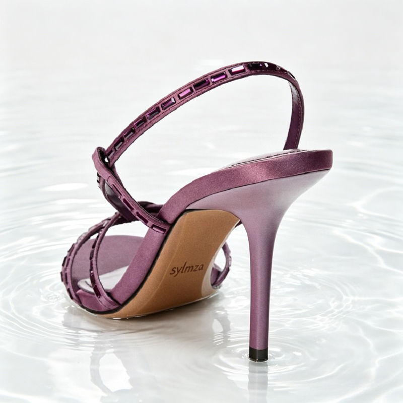 Purple Rhinestone Detail Heele - огляд і ціна Rhinestone Sandal Women
