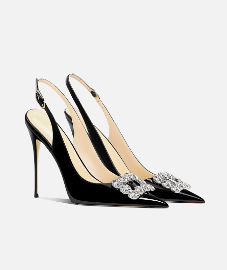 Black Rhinestone Square Buckle - огляд і ціна Rhinestone Sandal Women