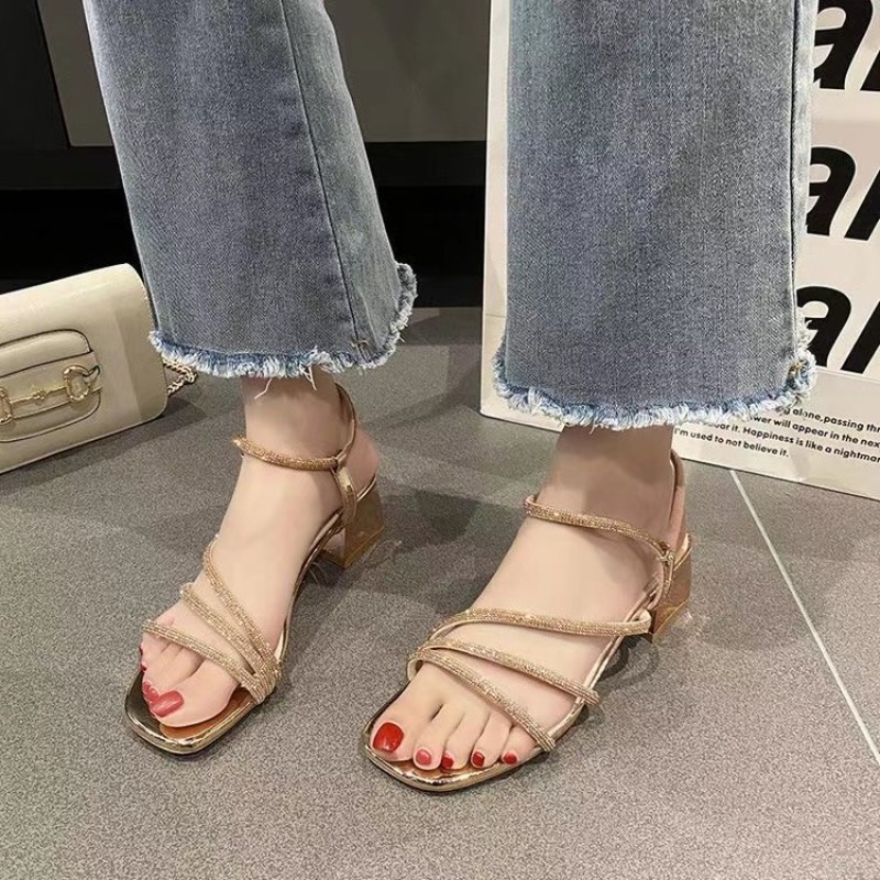 Fairy Style Rhinestone Thick H - огляд і ціна Rhinestone Sandal Women