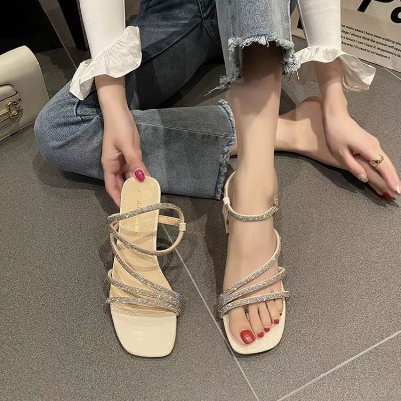 Fairy Style Rhinestone Thick H - огляд і ціна Rhinestone Sandal Women
