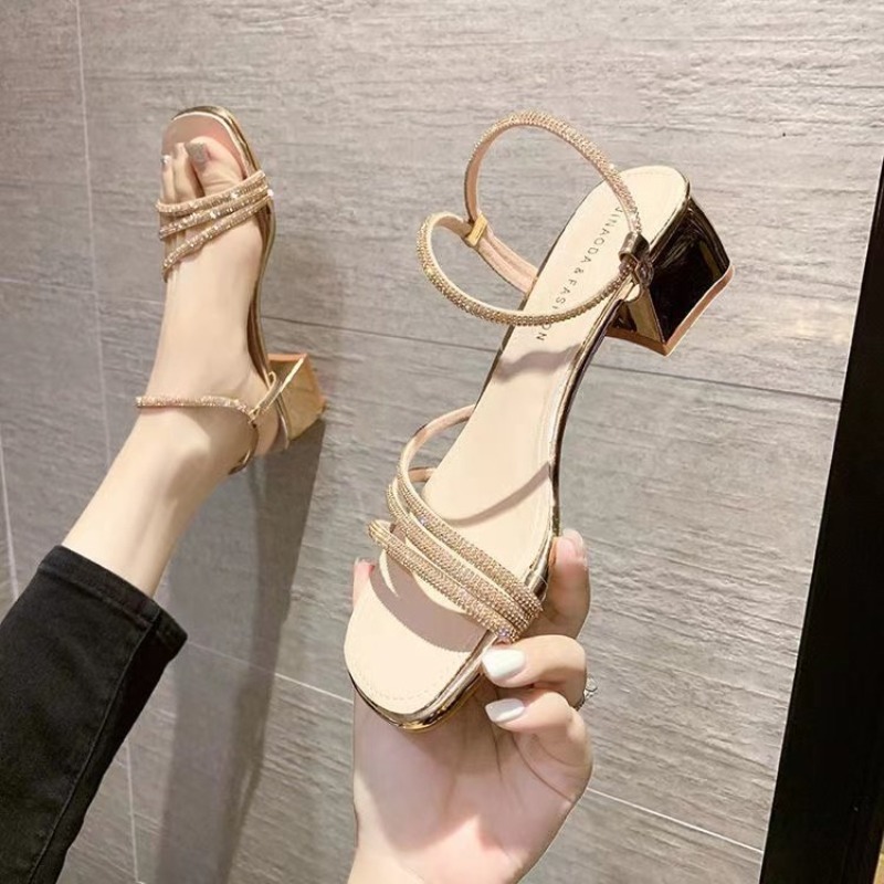 Fairy Style Rhinestone Thick H - огляд і ціна Rhinestone Sandal Women