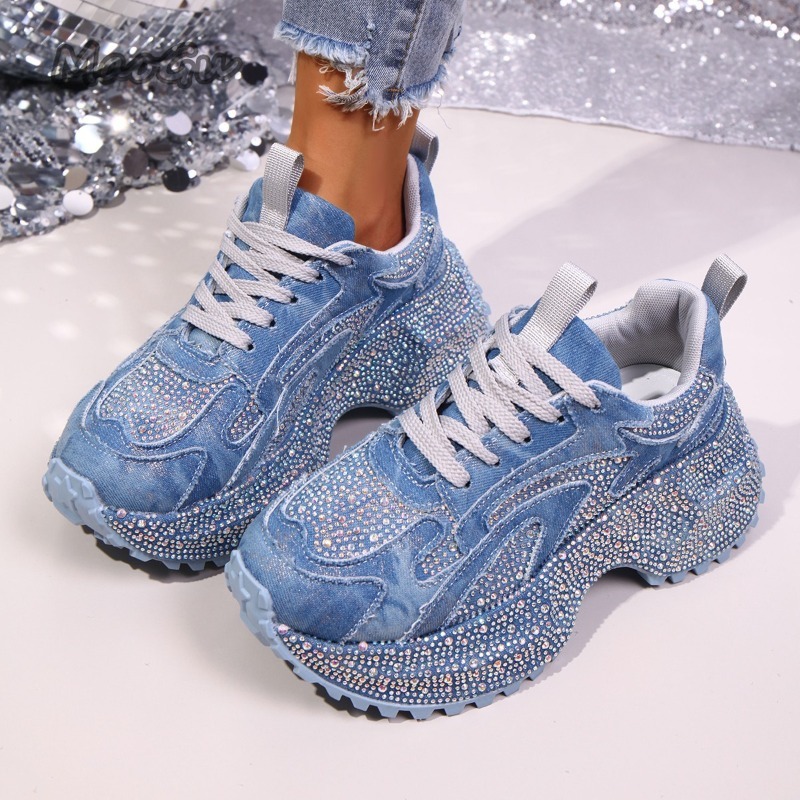 Fashion Rhinestone Women's Chu - огляд і ціна Platform Sneakers Chunky