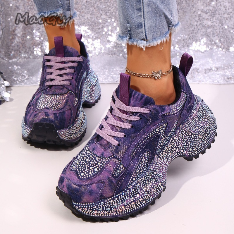 Fashion Rhinestone Women's Chu - огляд і ціна Platform Sneakers Chunky