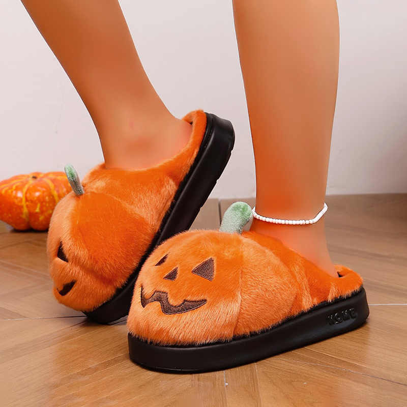 Halloween 3D Pumpkin Plush Sli - огляд і ціна Women'S Shoes For Fall
