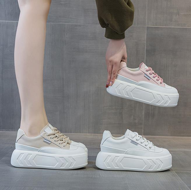 8cm Microfiber Leather Spring  - огляд і ціна Platform Sneakers Chunky
