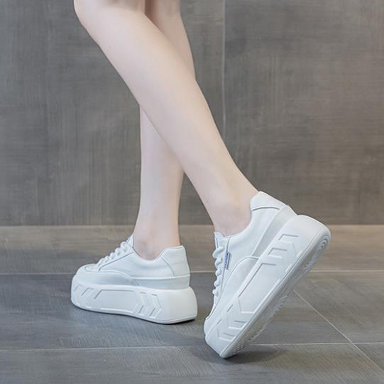 8cm Microfiber Leather Spring  - огляд і ціна Platform Sneakers Chunky