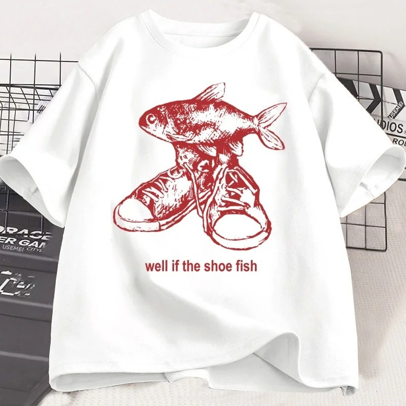Shoe Fish Cursed T-Shirt Tees  - огляд і ціна Women'S Shoes In The 90S