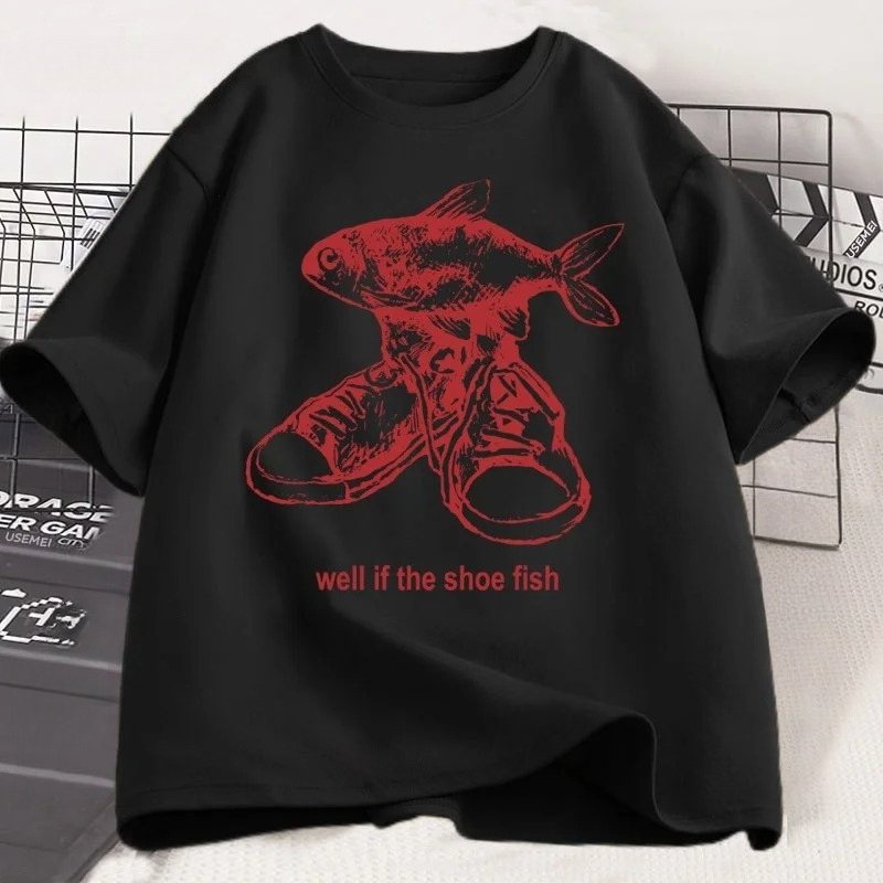 Shoe Fish Cursed T-Shirt Tees  - огляд і ціна Women'S Shoes In The 90S
